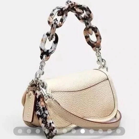 COACH NWT Mini Wavy Dinky Bag In Coachtopia Leather(COACH CQ852) - Picture 2 of 7